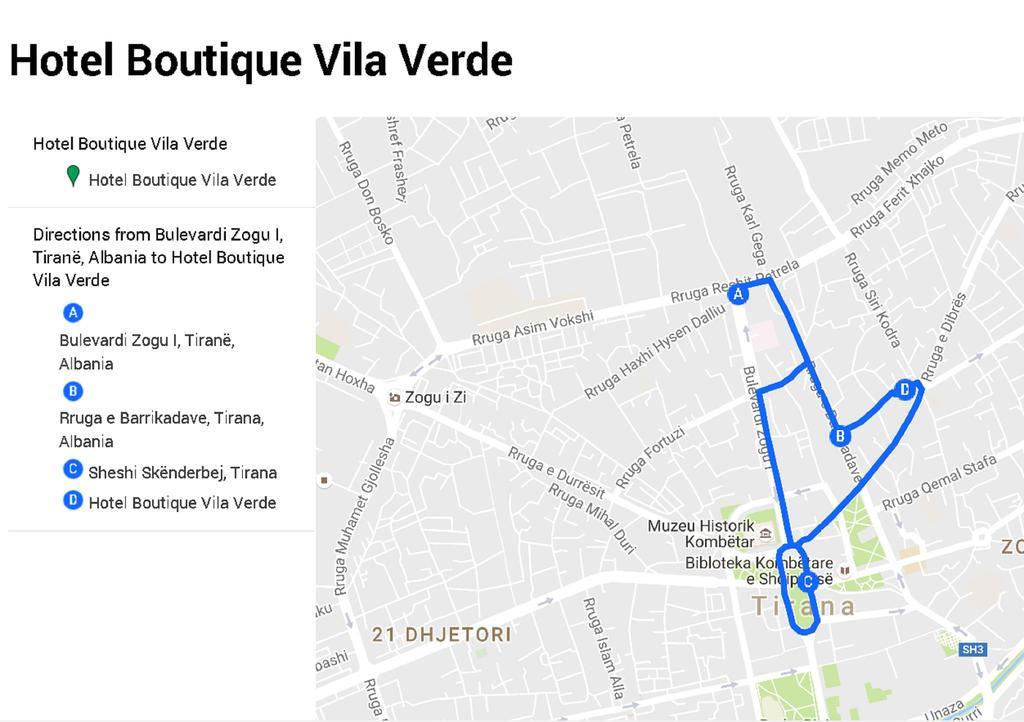 Hotel Vila Verde City Center Tirana Exterior photo